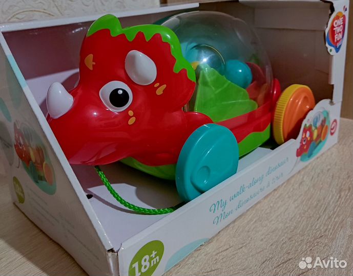Каталка Динозаврик ONE TWO FUN
