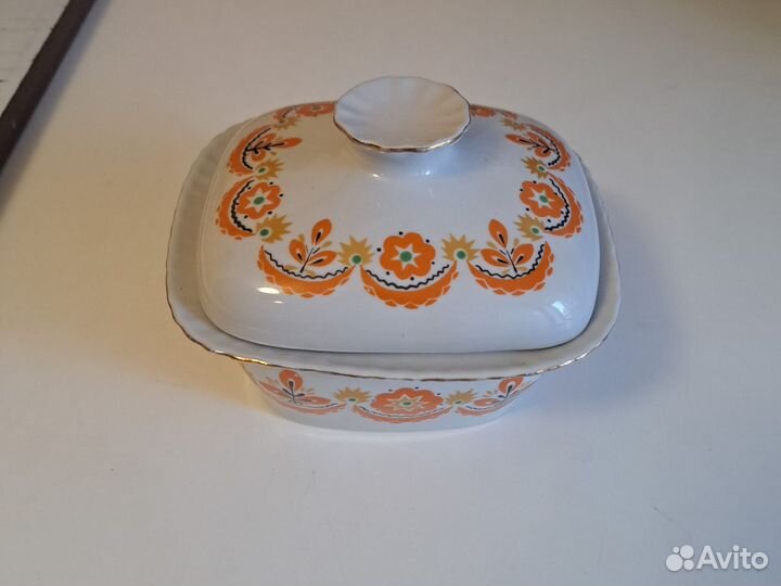 Масленка фарфор СССР
