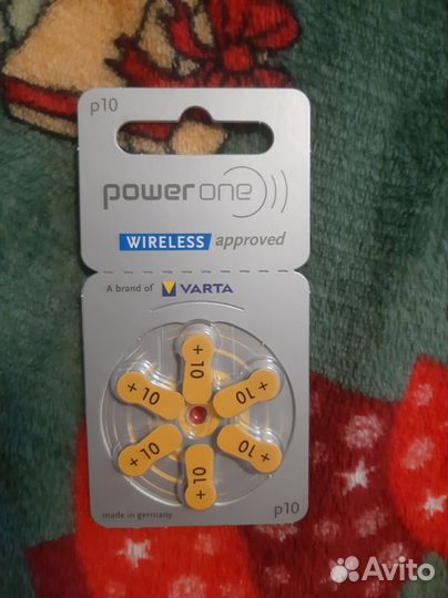 Батарейки для слуховых аппаратов Power One №10