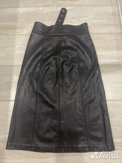 Юбка экокожа