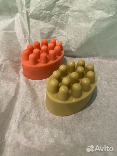 Мыло ручной работы массажное с люфой