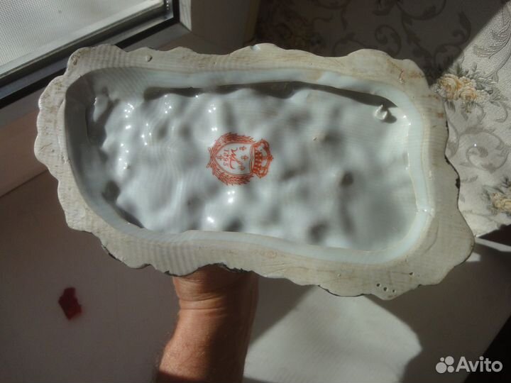 Статуэтка Собака-боксёр, фарфор бронза, 