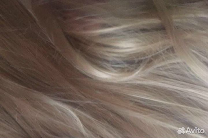 Термо волосы на заколках блонд