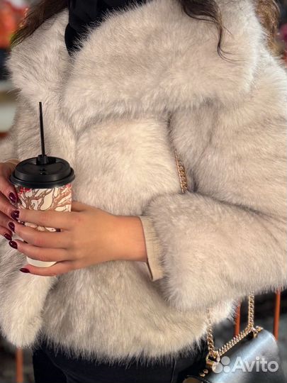 Шуба из экомеха женская