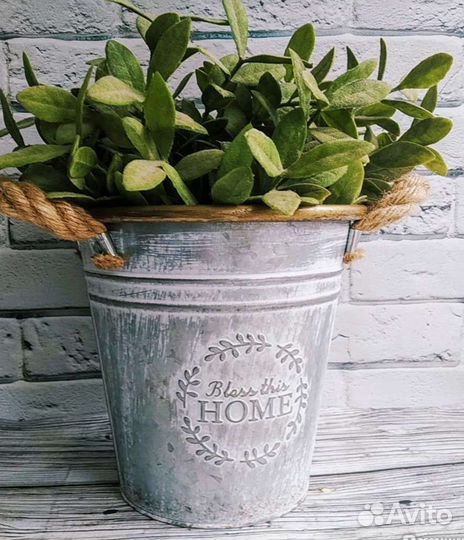 Декоративное металлическое ведро
