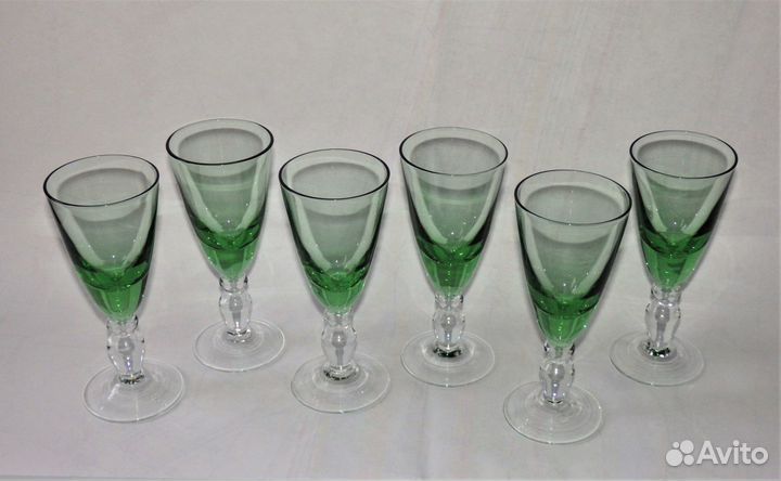 Рюмки Цветное выдувное стекло Неман СССР Винтаж