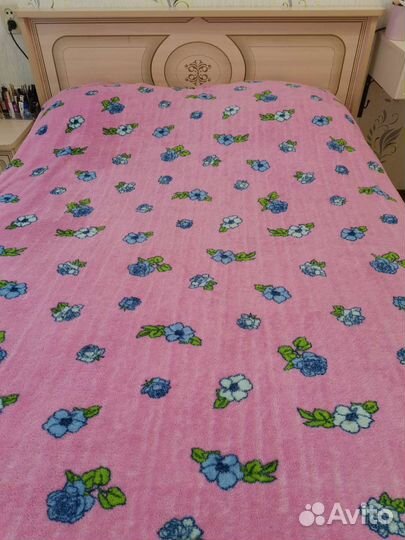 Плед пушистый травка