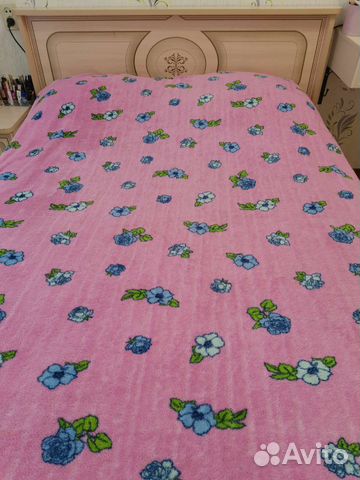 Плед пушистый травка