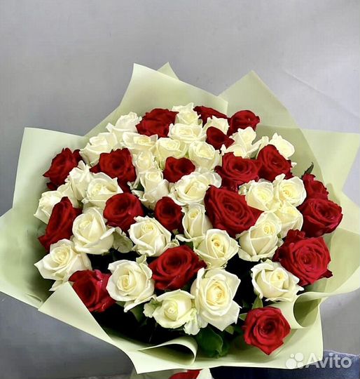 Цветы доставка 101 роза 51