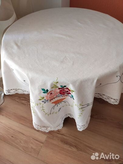 Льняная скатерть вышивка Германия