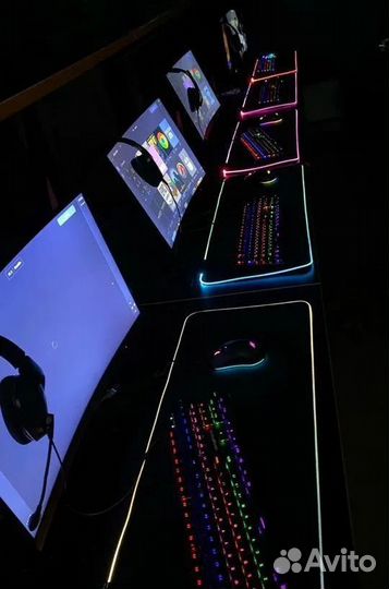 Игровой коврик с RGB подсветкой