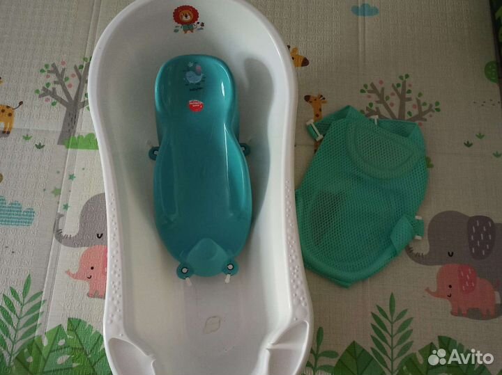 Ванночка для новорожденного с гамаком и горкой