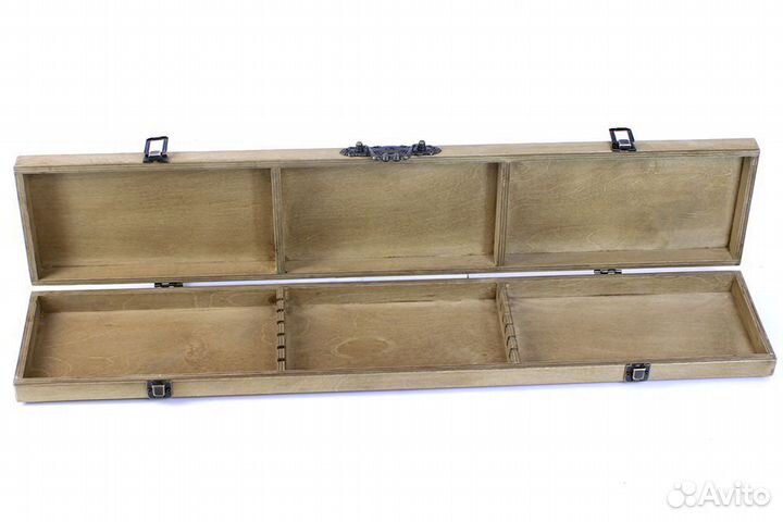 6 профессиональных шампуров в деревянной коробке