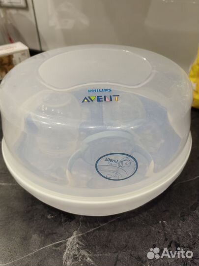 Молокоотсос+стерилизатор бутылочек avent