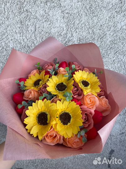 Букет цветов из мыла