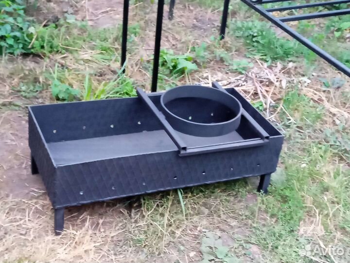 Мангал с крышей большой, и с печкой