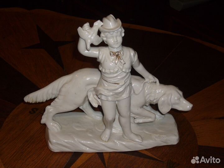 Статуэтка девочка с собакой германия старая