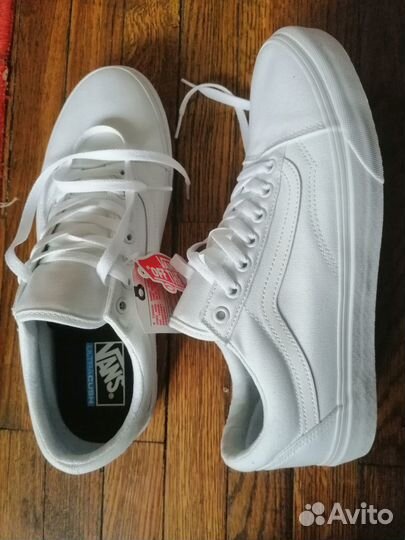 Vans, old scool, оригинал, белые, 44,5 русский