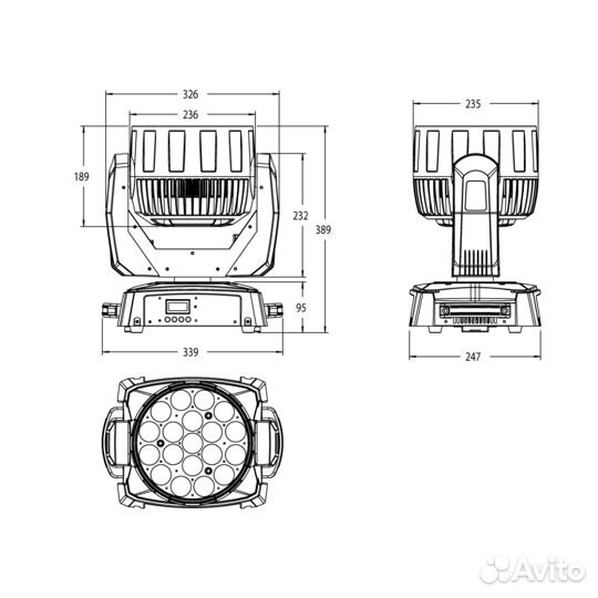 Involight LED MH1915W Светодиодная заливная голова