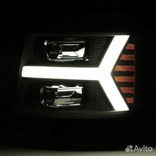 Фары Chevrolet Silverado 07-13 линзованные AlphaRe