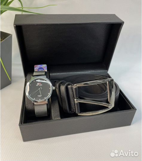 Подарочный набор для мужчин/ часы/ ремень