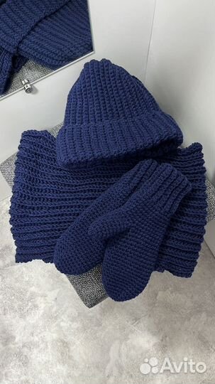 Комплект: шапка, шафр и варежки