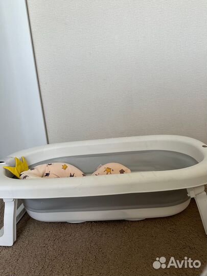 Ванночка для купания складная с матрасиком