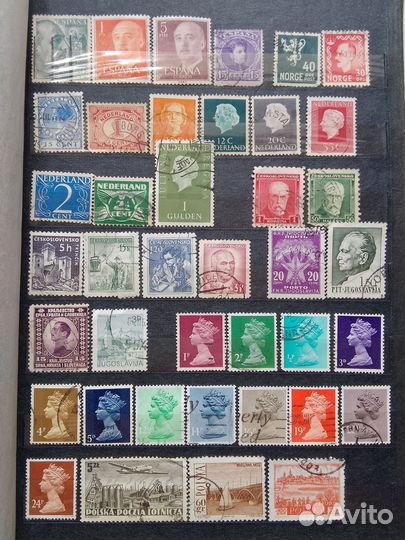 Марки антикварные иностранные 222шт