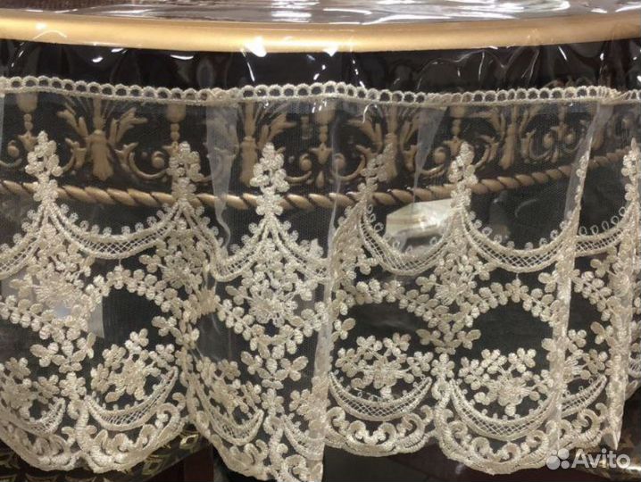 Скатерть с кружевом силиконовая (прозрачная)