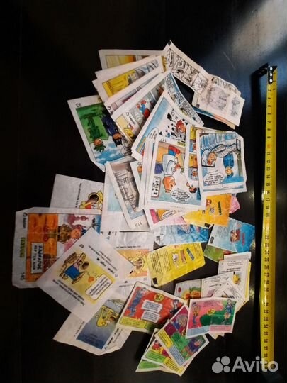 Вкладыши от жвачек 1990г. 41шт