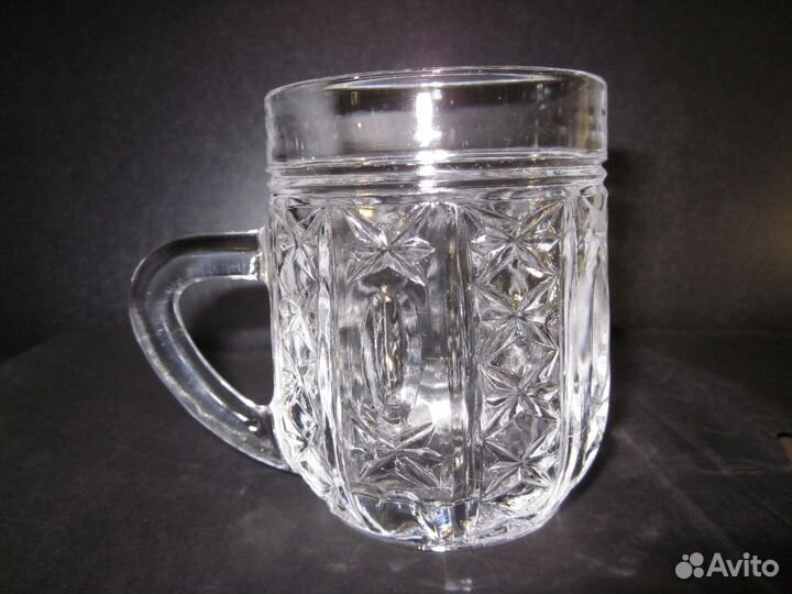 Кружки хрустальные, 150 мл, 12(6) штук