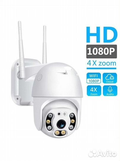 Камера видеонаблюдения ip wifi уличная поворотная