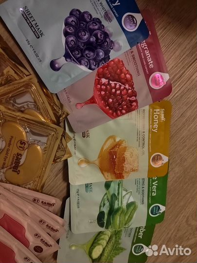 Маска для лица, патчи для глаз и губ новые