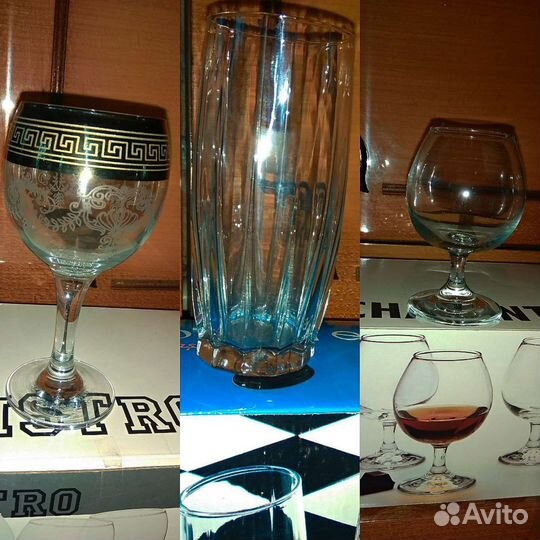 Вазы.Тарелки стекло