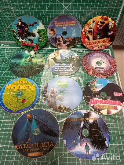 11 двд дисков с мультфильмами качество dvd