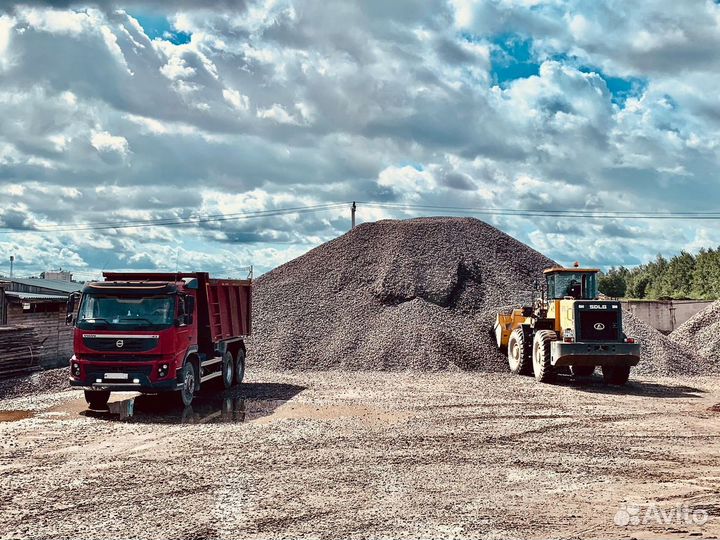 Щебень, песок, грунт, земля