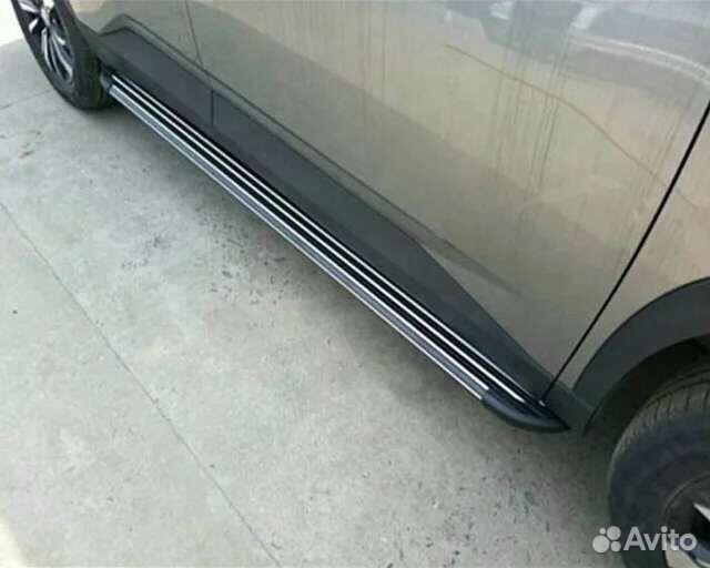 Подножки пороги аллюминиевые Haval F7 / F7x
