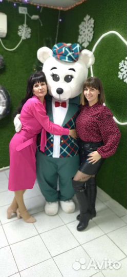 Аниматор,полярный мишка,белый,бурый мишка,зайка