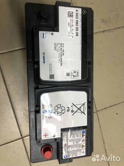 Аккумулятор AGM 12v 105H 950a A0029820508