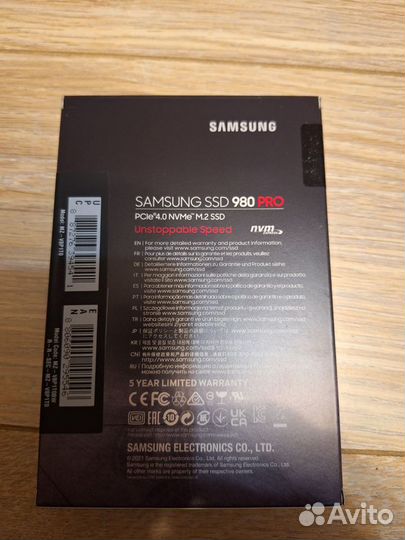 Ssd m.2 Nvme Samsung 980 PRO 1TB (новый)