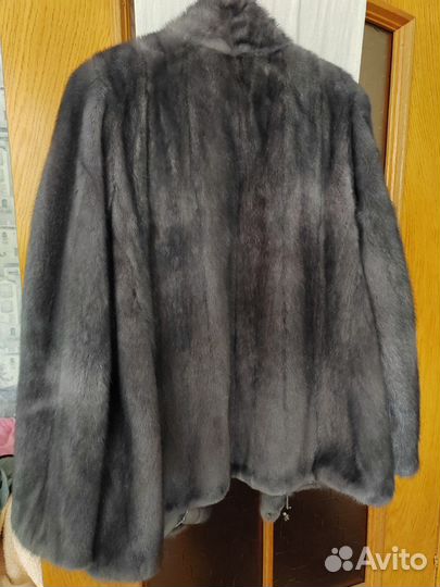 Шуба норковая 46 48 цвет графит Saga mink royal