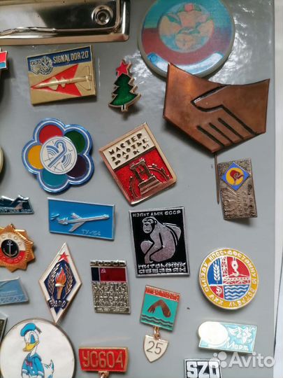 Значки разные,микс,37 штук,времен СССР