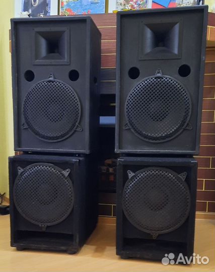 Колонки Сабвуферы Pro 2100W 4шт D12