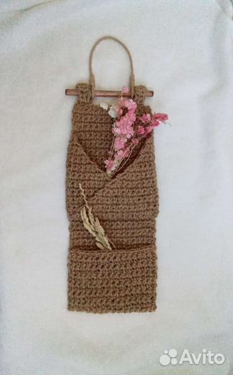 Органайзер для хранения подвесной из джута
