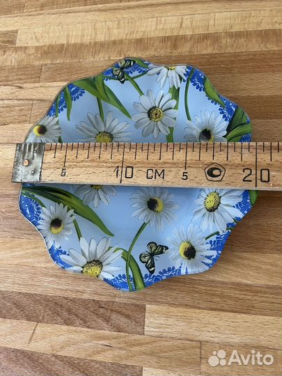 Стеклянные тарелки 20см Ромашки