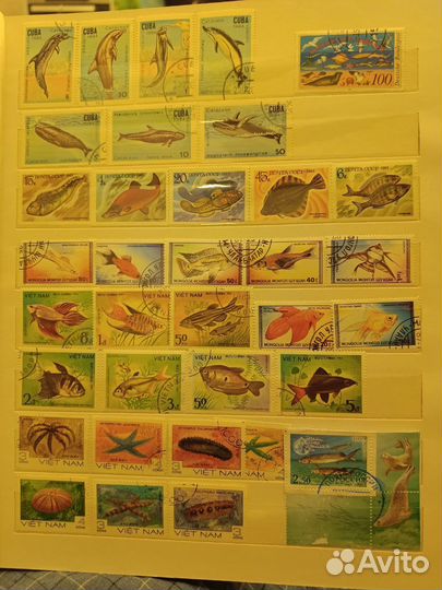 Почтовые марки СССР, Куба, Вьетнам