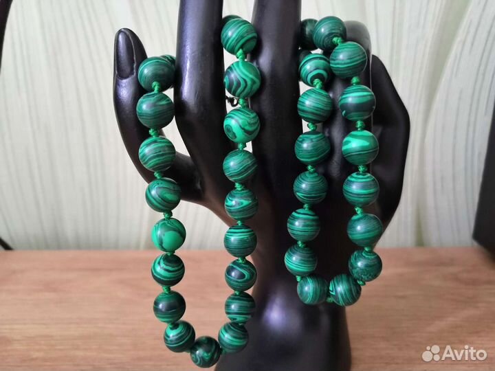 Бусы СССР Малахит 60-х годов
