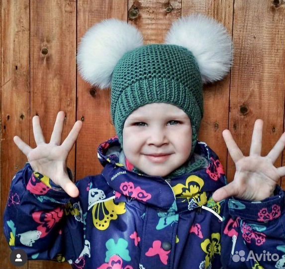 Комплект шапка, шарф для девочки