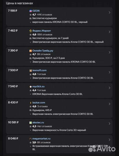 Продам новую варочную krona corto 30 BL