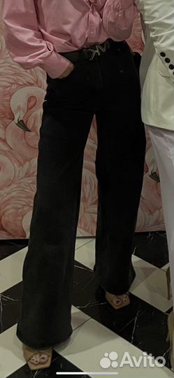 Джинсы клеш черные